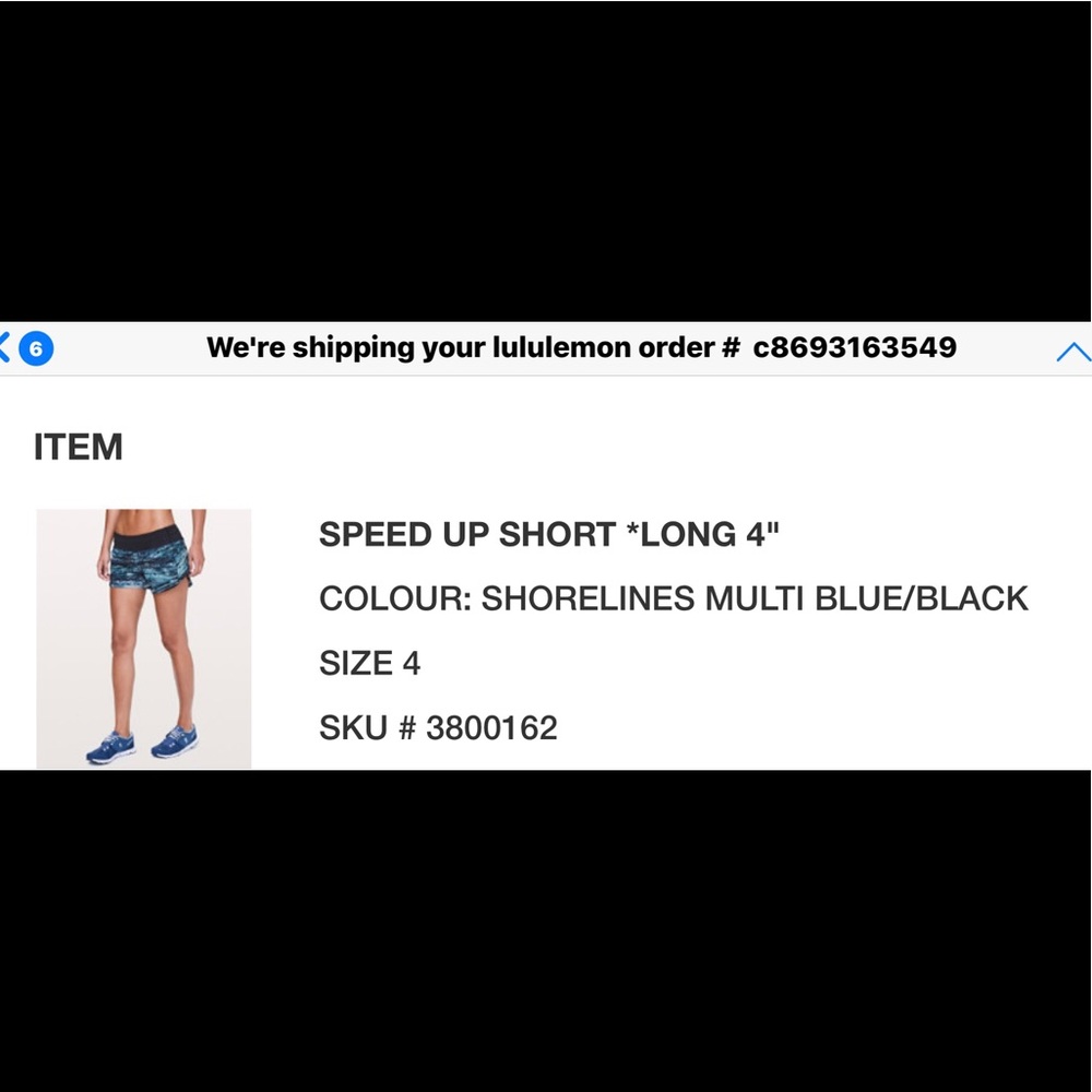 Lululemon Speed Up Short Long 4”